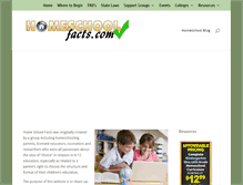 Tablet Screenshot of homeschoolfacts.com
